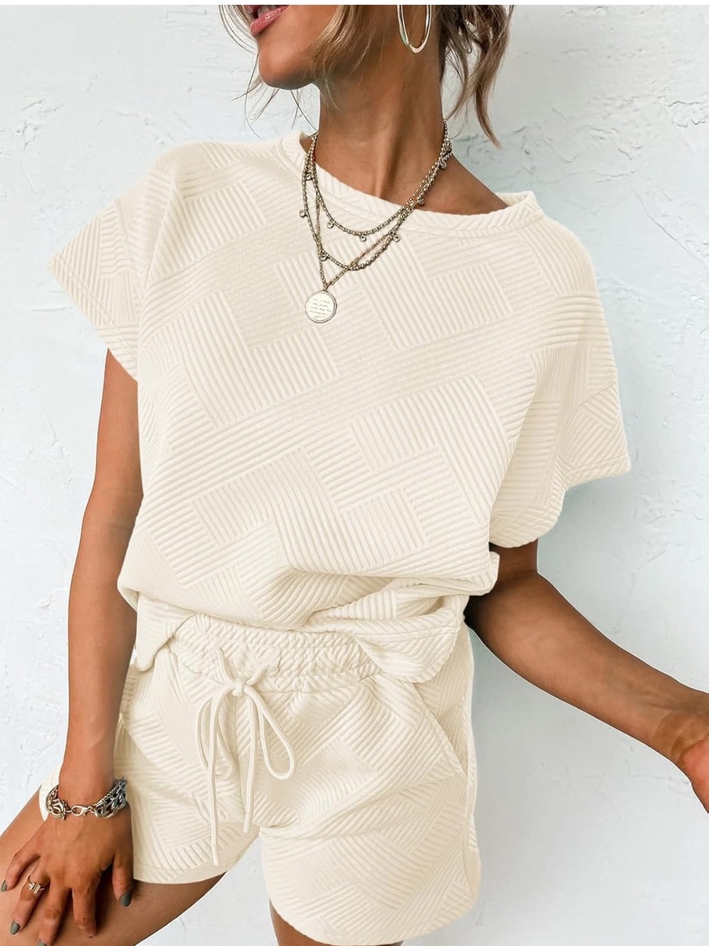 Textured Knit Womens 2 Piece Lounge Sets